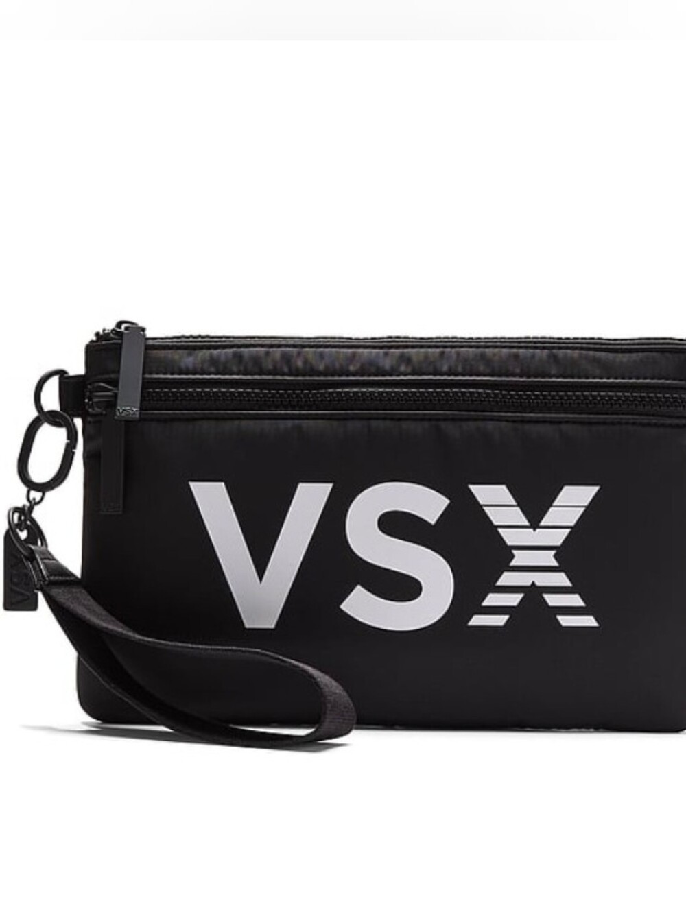 VSX Black and White Logo Wristlet Toiletry Pouch